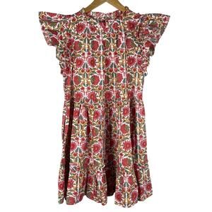 Caroline Constas New York‎ Cottage Strawberry Print Flutter Sleeves Size Medium